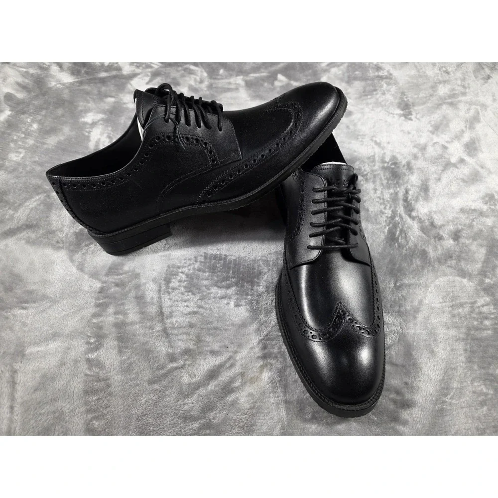 NEW Cole Haan‎ Modern Essentials Wing Oxford Shoes Black Waterproof Men's US 9.5
